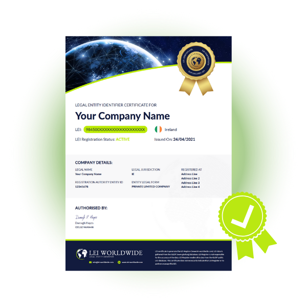 sample lei certificate